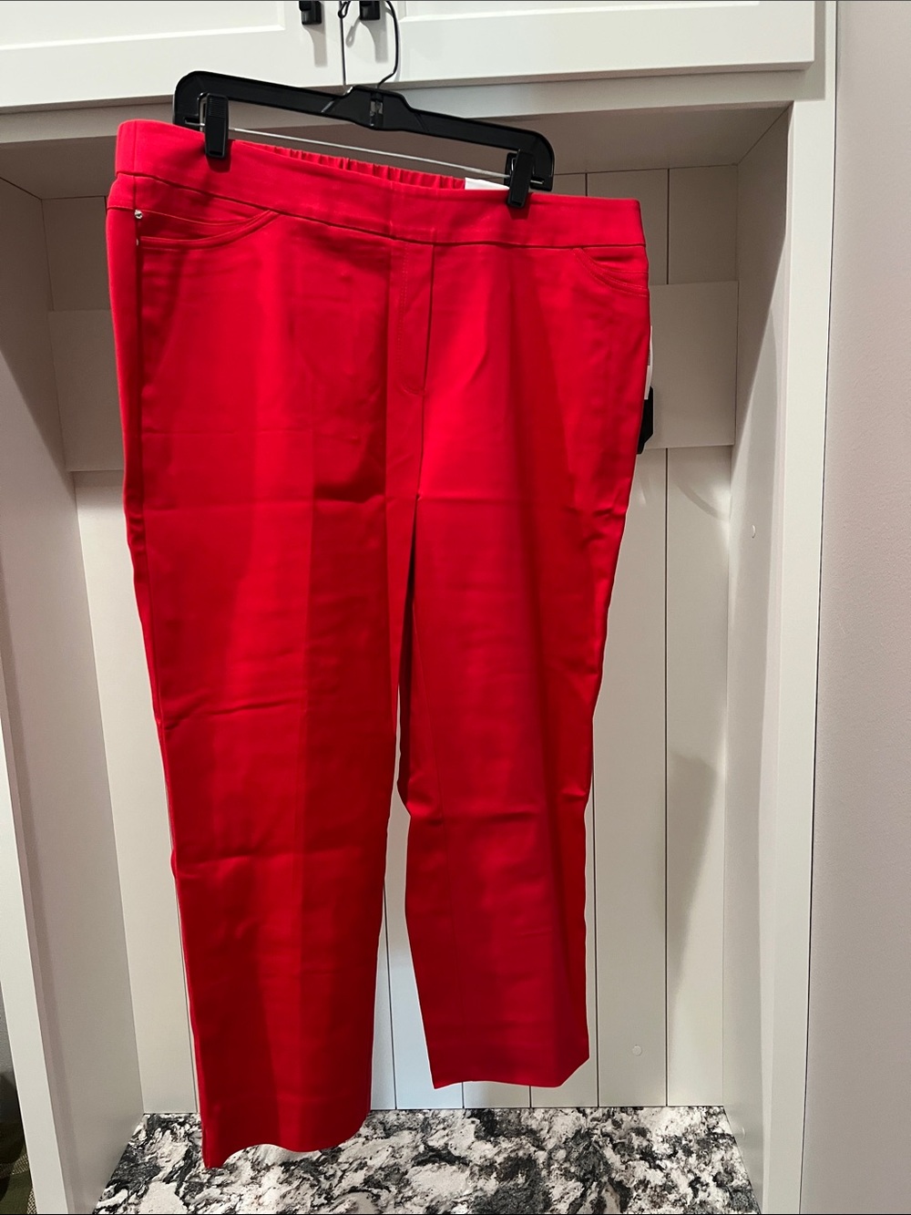 NEW Jones Studio Vibrant Red Ankle Cropped Dress Pants